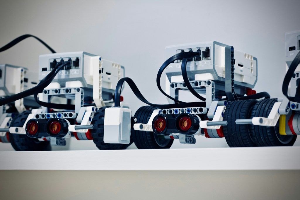 Teachers learning coding and robotics